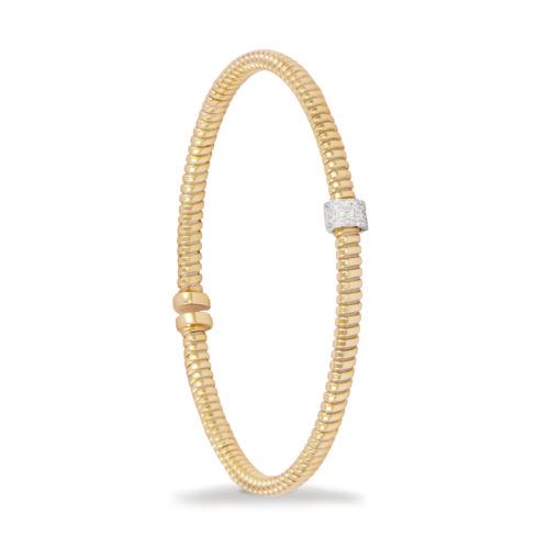Bracciale in oro giallo con diamanti bianchi Collezione Move Oro 18 carati Diamanti bianchi: carati 0,10 – qualità G/VS