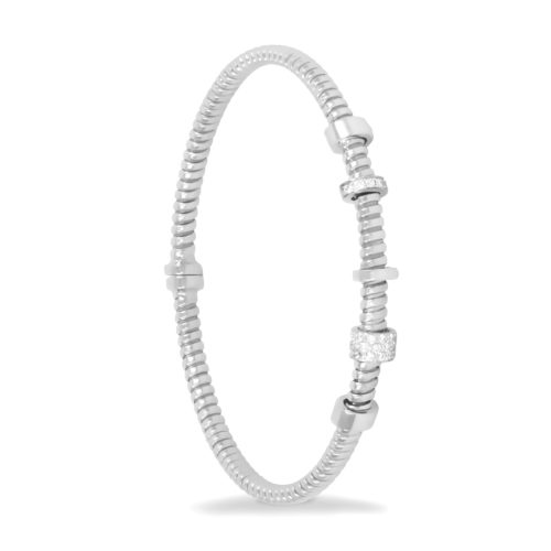 Bracciale in oro bianco con diamanti bianchi Collezione Move Oro 18 carati Diamanti bianchi: carati 0,14 – qualità G/VS