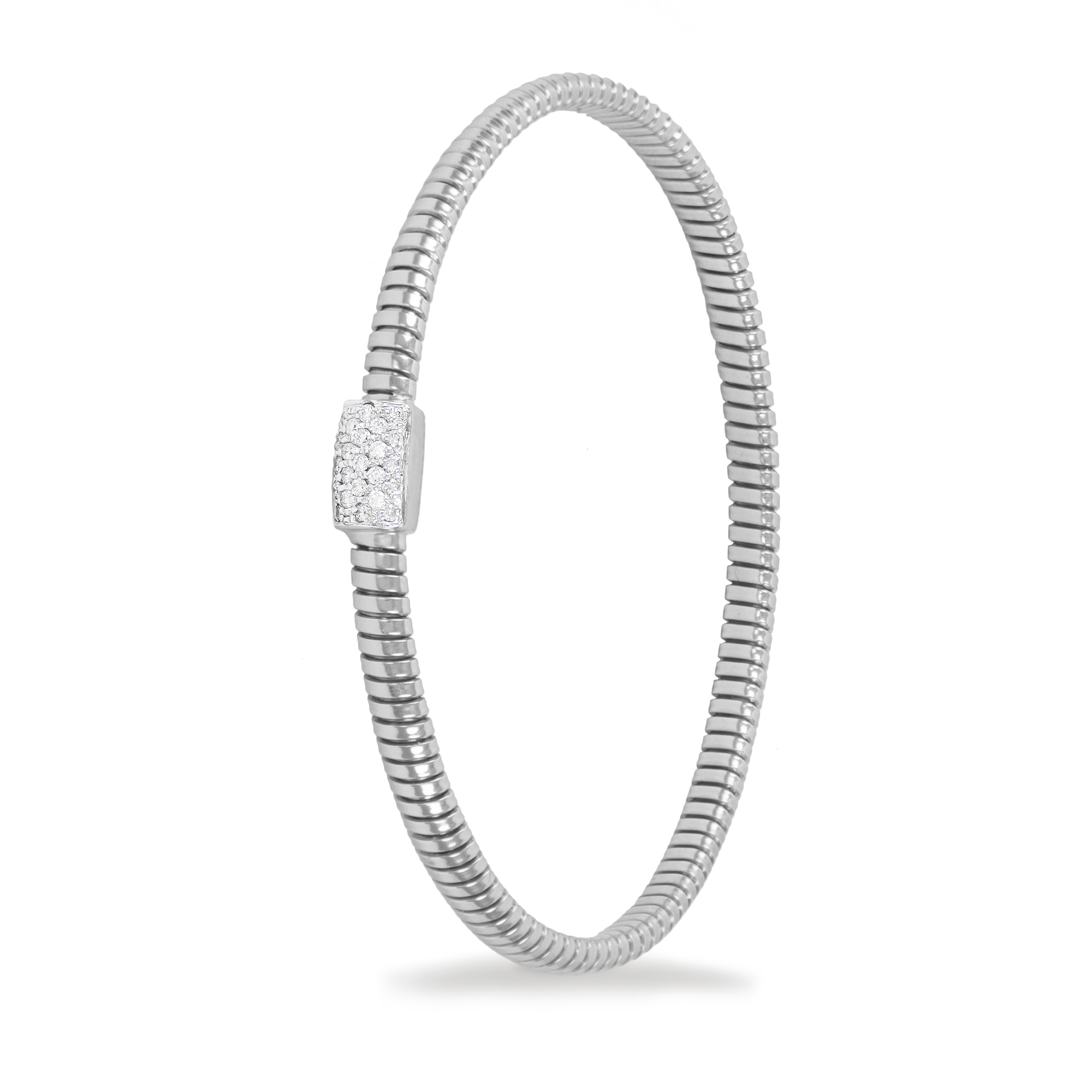 White gold bracelet with white diamonds