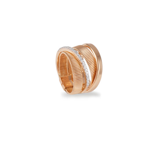 Anello in oro rosa con diamanti bianchi Collezione Sunrise Oro 18 carati Diamanti bianchi: carati 0,13 - qualità G/VS