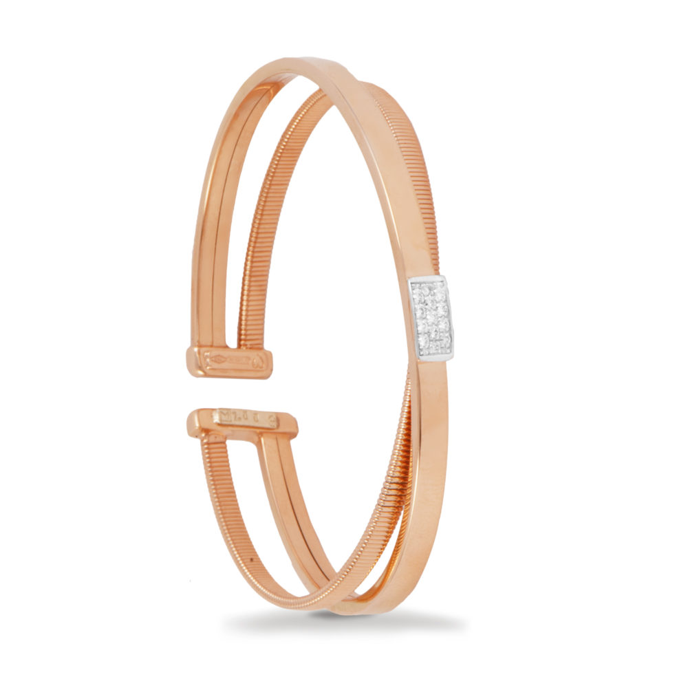 Bracciale in oro rosa con diamanti bianchi Collezione Sunrise Oro 18 carati Diamanti bianchi: carati 0,15 - qualità G/VS