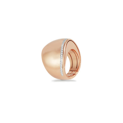 Anello in oro rosa con diamanti bianchi Collezione Kult Oro 18 carati Diamanti bianchi: carati 0,19 - qualità G/VS
