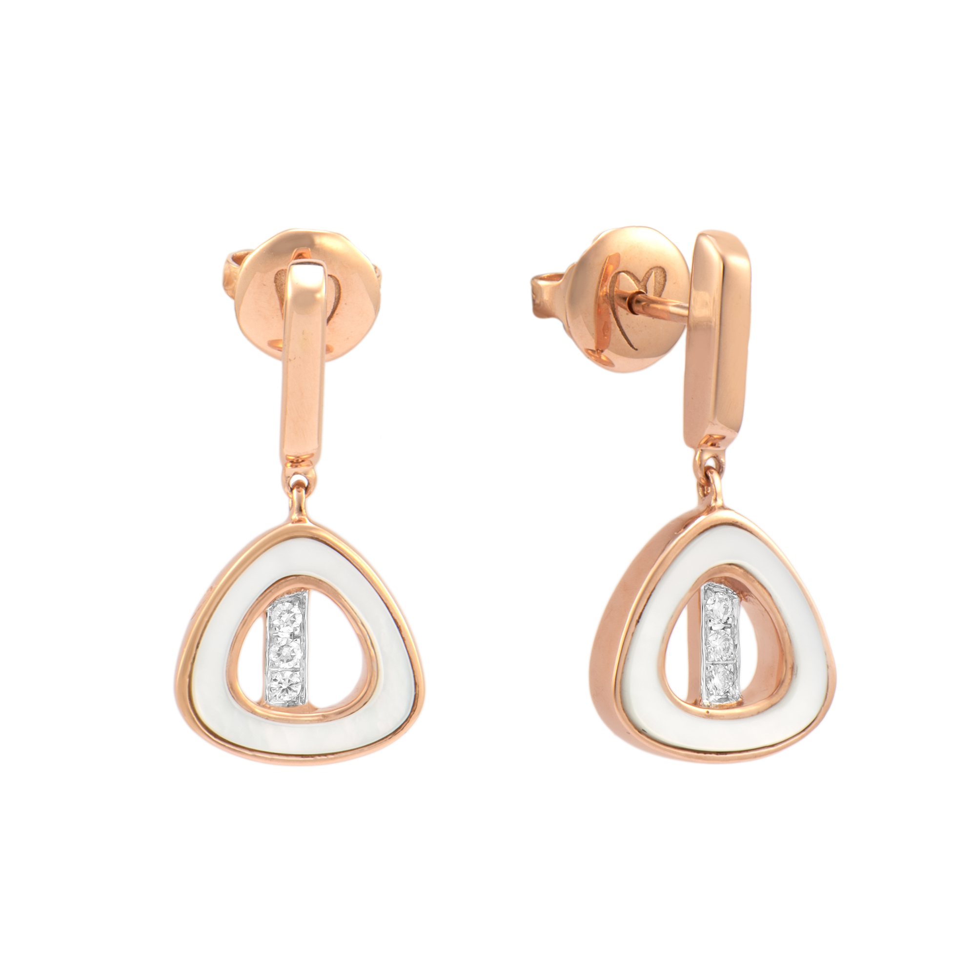 MYEARS Trio Orecchini Donna Oro 14K A Tre Pietre, Ipoallergenici, Leggeri Per Tutti I Giorni