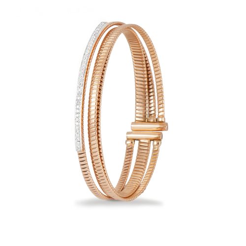 Bracciale in oro rosa con diamanti bianchi 440971 - Collezione Bundles - K di Kuore