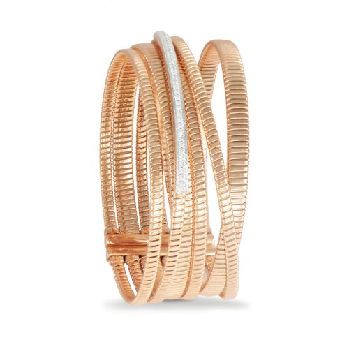 Bracciale in oro rosa con diamanti bianchi 440975 - Collezione Bundles - K di Kuore