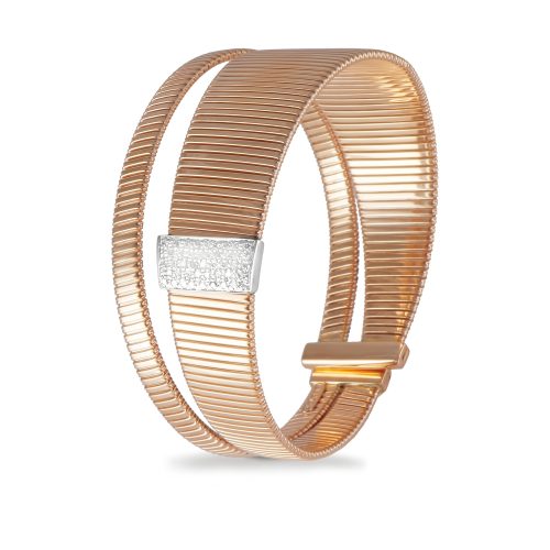 Bracciale in oro rosa con diamanti bianchi 441089 - Collezione Wide - K di Kuore