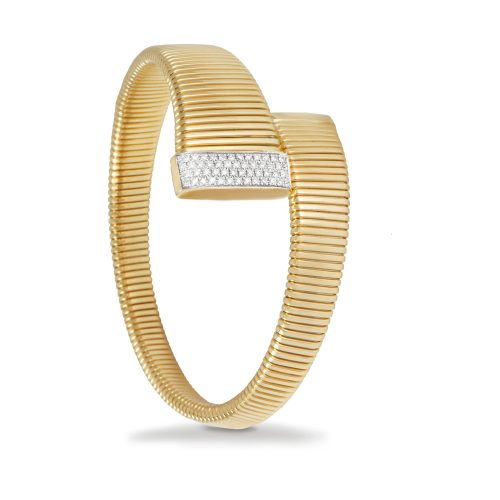 Bracciale in oro giallo con diamanti bianchi 441220 - Collezione Wide - K di Kuore