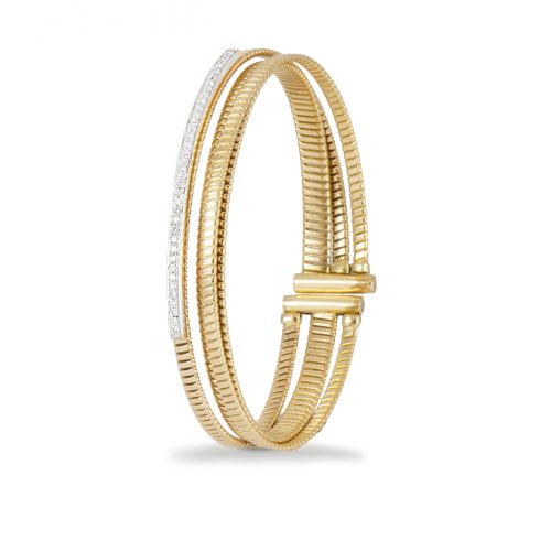 Bracciale in oro giallo con diamanti bianchi 441227 - Collezione Bundles - K di Kuore