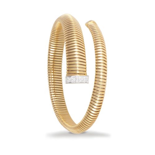 Bracciale in oro giallo con diamanti bianchi 441233 - Collezione Wide - K di Kuore