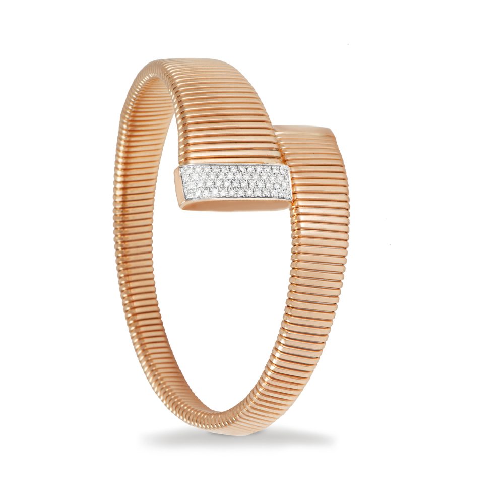 Bracciale in oro rosa con diamanti bianchi 441289 - Collezione Wide - K di Kuore