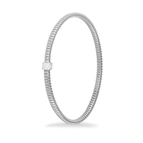 Bracciale in oro bianco con diamanti bianchi 441522 - Collezione Basic - K di Kuore