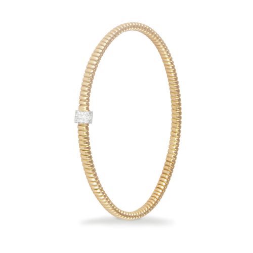 Yellow gold bracelet with white diamonds 441523 - Basic Collection - K di Kuore