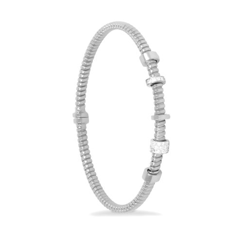 Bracciale in oro bianco con diamanti bianchi 441582 - Collezione Move - K di Kuore