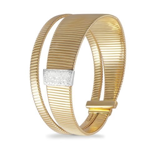 Bracciale in oro giallo con diamanti bianchi 441628 - Collezione Wide - K di Kuore