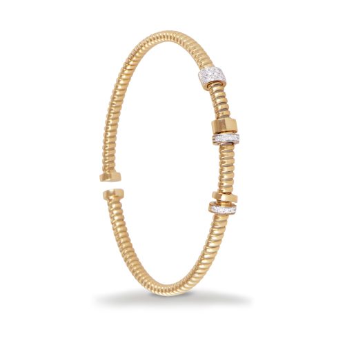 Bracciale in oro giallo con diamanti bianchi 441651 - Collezione Move - K di Kuore