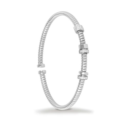 Bracciale in oro bianco con diamanti bianchi 441652 - Collezione Move - K di Kuore