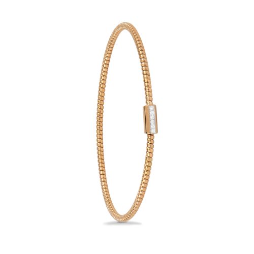 Bracciale in oro rosa con diamanti bianchi 441702 - Collezione Easy - K di Kuore
