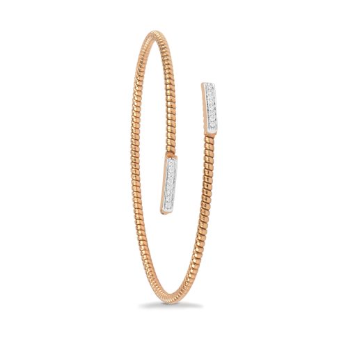Bracciale in oro rosa con diamanti bianchi 441707 - Collezione Easy - K di Kuore