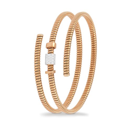 Bracciale in oro rosa con diamanti bianchi 441717 - Collezione Move - K di Kuore