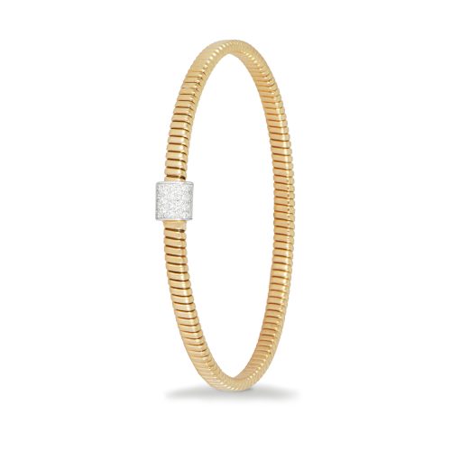 Bracciale in oro giallo con diamanti bianchi 441722 - Collezione Basic - K di Kuore