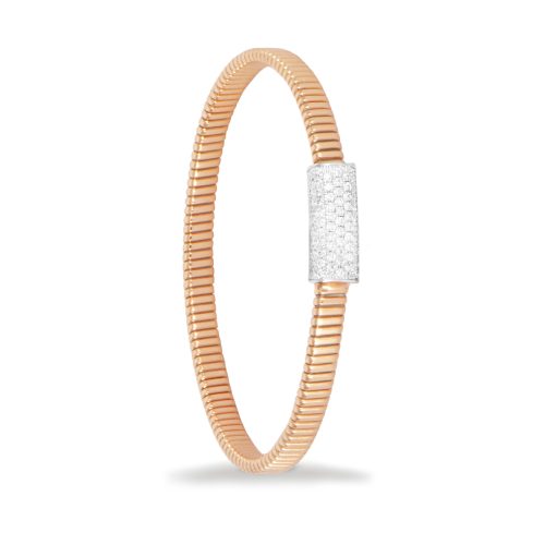 Bracciale in oro rosa con diamanti bianchi 441749 - Collezione Basic - K di Kuore