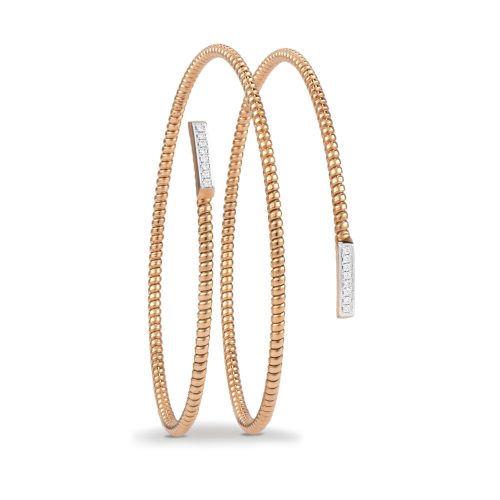 Bracciale in oro rosa con diamanti bianchi 441777 - Collezione Easy - K di Kuore