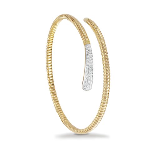 Bracciale in oro giallo con diamanti bianchi 441788 - Collezione Snake - K di Kuore