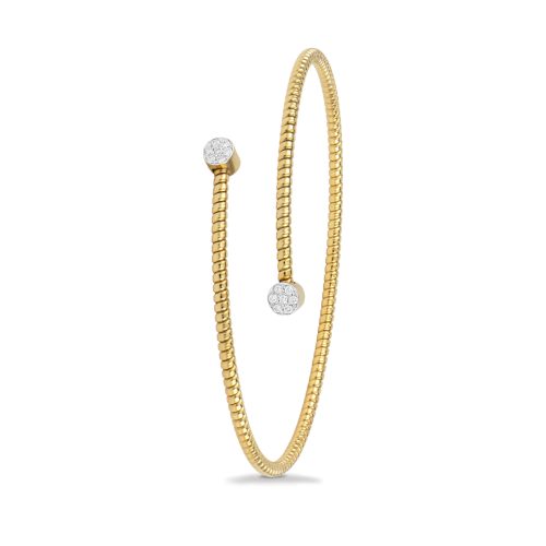 Bracciale in oro giallo con diamanti bianchi 441854 - Collezione Easy - K di Kuore