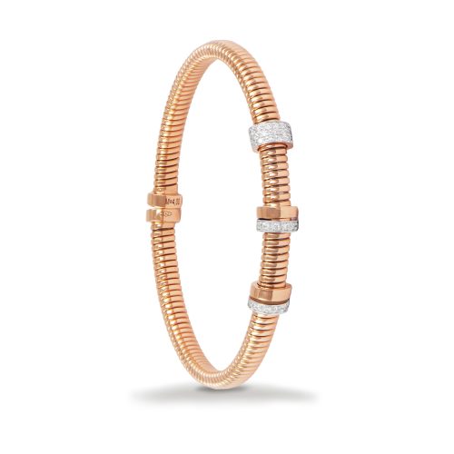 Bracciale in oro rosa con diamanti bianchi 441937 - Collezione Move - K di Kuore