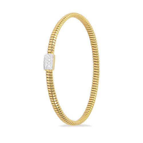 Bracciale in oro giallo con diamanti bianchi 442011 - Collezione Basic - K di Kuore