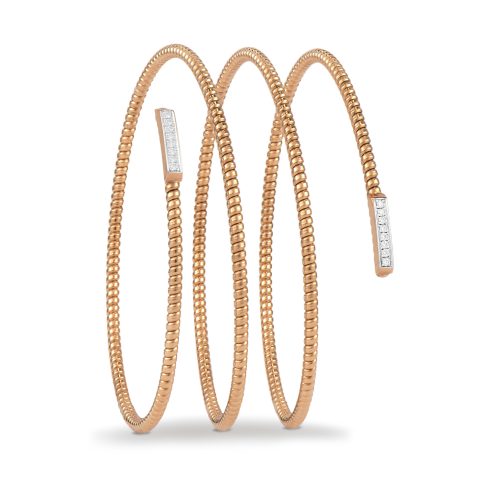 Bracciale in oro rosa con diamanti bianchi 442015 - Collezione Easy - K di Kuore