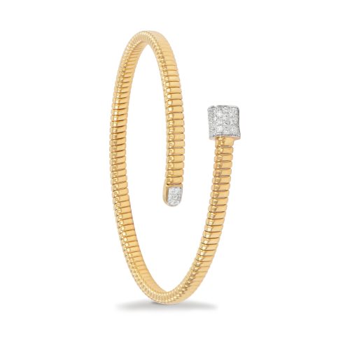 Bracciale in oro giallo con diamanti bianchi 442026 - Collezione Basic - K di Kuore