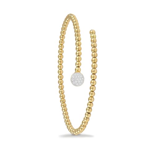 Bracciale in oro giallo con diamanti bianchi 442033 - Collezione Sfere - K di Kuore