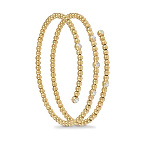Bracciale in oro giallo con diamanti bianchi 442036 - Collezione Sfere - K di Kuore