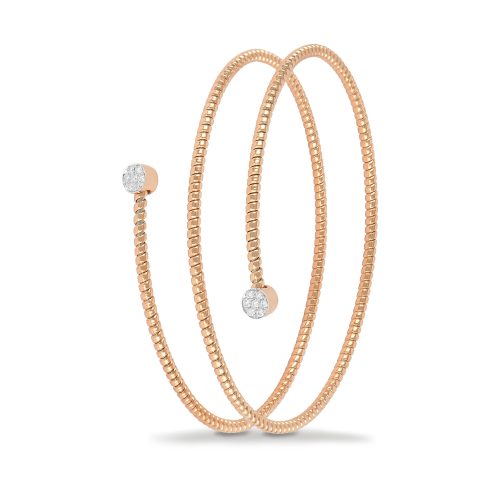 Bracciale in oro rosa con diamanti bianchi 442122 - Collezione Easy - K di Kuore