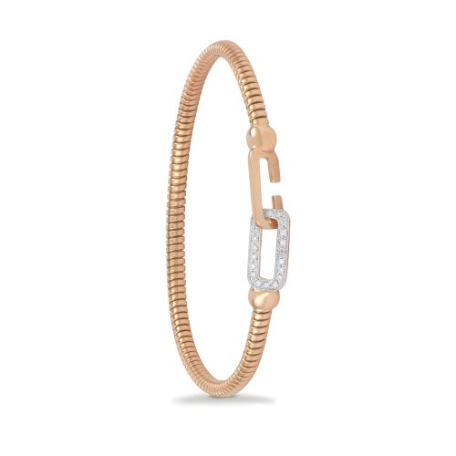 Bracciale in oro rosa con diamanti bianchi 442131 - Collezione Link - K di Kuore