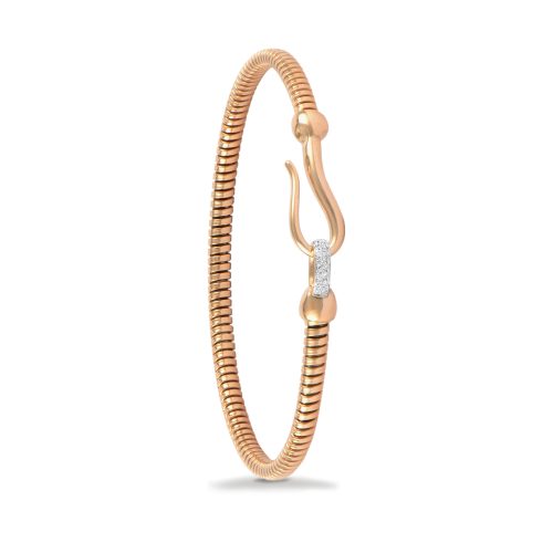 Bracciale in oro rosa con diamanti bianchi 442132 - Collezione Link - K di Kuore