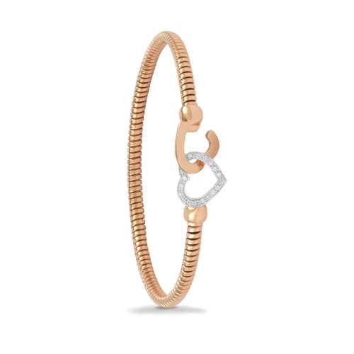 Bracciale in oro rosa con diamanti bianchi 442135 - Collezione Link - K di Kuore
