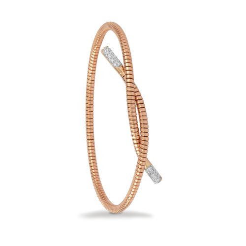 Bracciale in oro rosa con diamanti bianchi 442137 - Collezione Nodo - K di Kuore