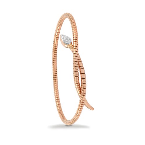 Bracciale in oro rosa con diamanti bianchi 442141 - Collezione Nodo - K di Kuore