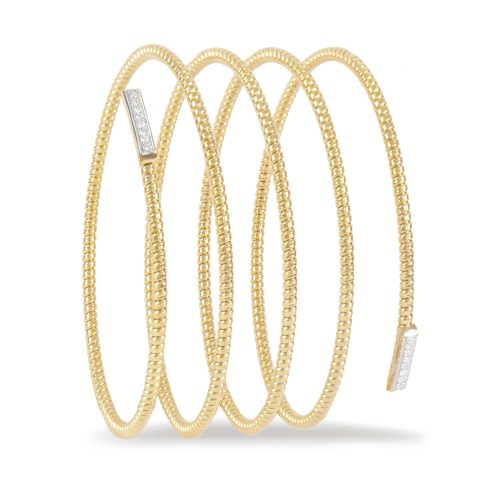 Bracciale in oro giallo con diamanti bianchi 442145 - Collezione Easy - K di Kuore