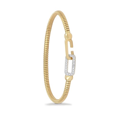 Bracciale in oro giallo con diamanti bianchi 442152 - Collezione Link - K di Kuore