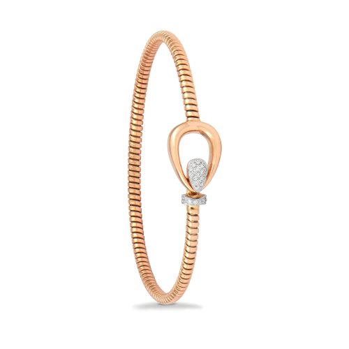 Bracciale in oro rosa con diamanti bianchi 442165 - Collezione Icons - K di Kuore