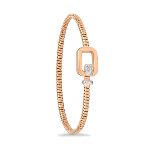 Bracciale in oro rosa con diamanti bianchi 442167 - Collezione Icons - K di Kuore