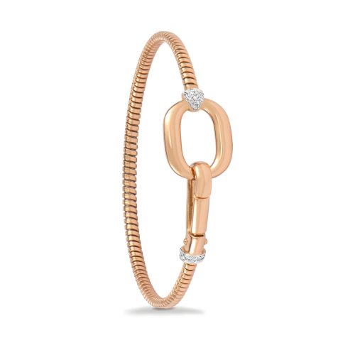 Bracciale in oro rosa con diamanti bianchi 442168 - Collezione Icons - K di Kuore