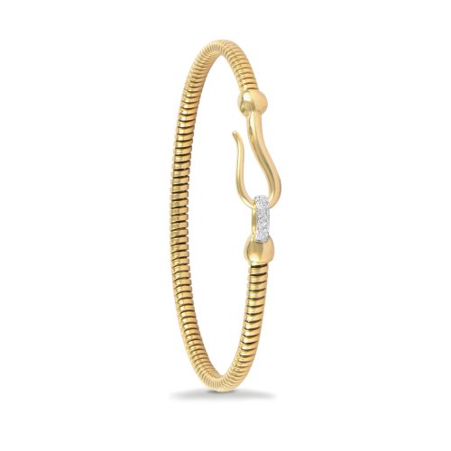 Bracciale in oro giallo con diamanti bianchi 442194 - Collezione Link - K di Kuore