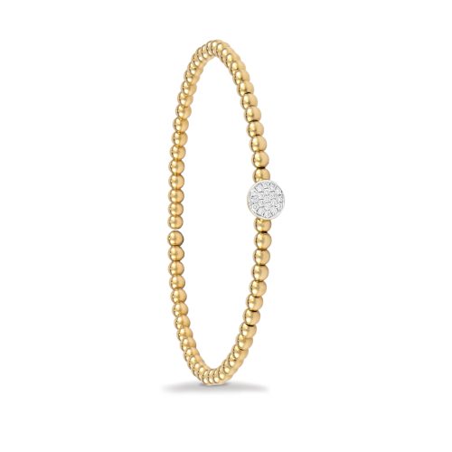 Bracciale in oro giallo con diamanti bianchi 442282 - Collezione Sfere - K di Kuore