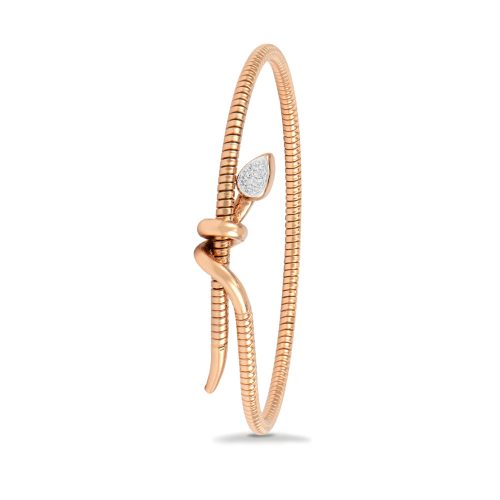 Bracciale in oro rosa con diamanti bianchi 442319 - Collezione Nodo - K di Kuore