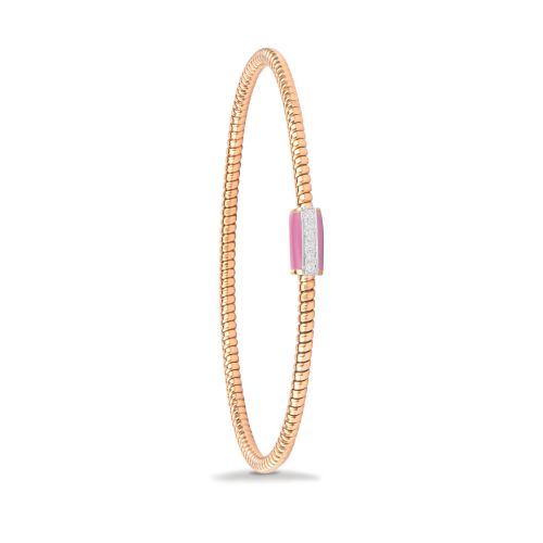 Bracciale in oro rosa con diamanti bianchi 442341 - Collezione Easy - K di Kuore
