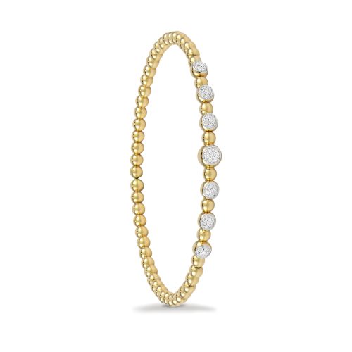 Bracciale in oro giallo con diamanti bianchi 442353 - Collezione Sfere - K di Kuore